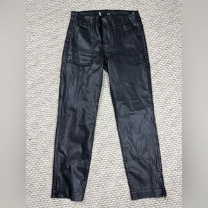 Kut From The Kloth Reese Coated Mid Rise Ankle Straight, Exclusive in Black